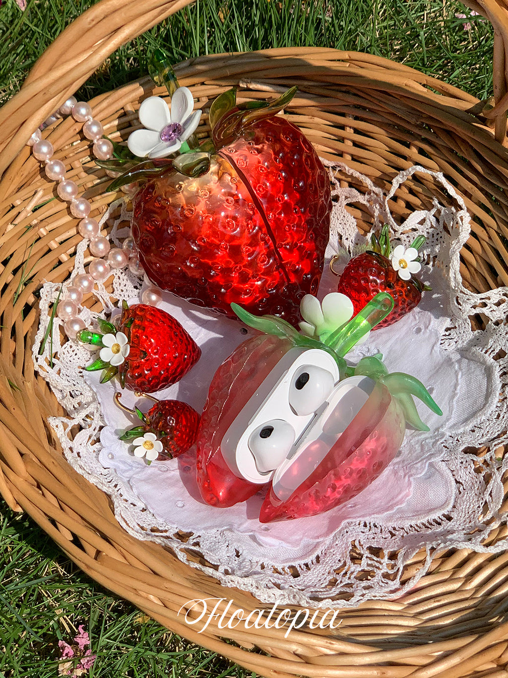 Hyper-Realistic 3D "Forbidden Strawberry" AirPods Pro Case – Hand-Painted Artisan Tech Accessory