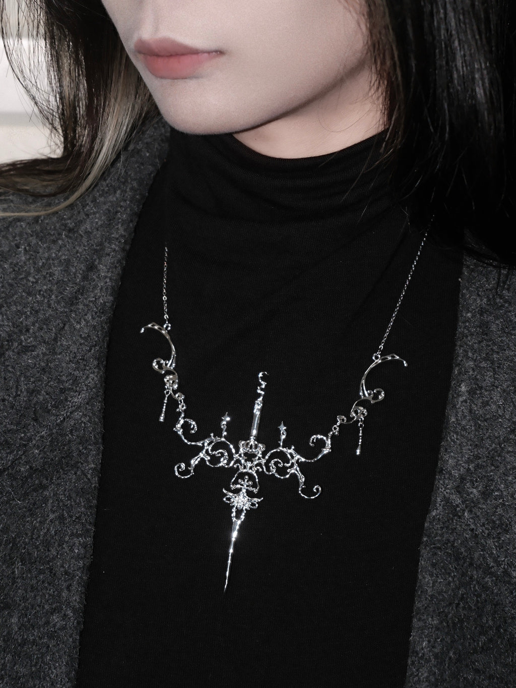 Candlelight Covenant Necklace | Gothic Chapel Silver Relic Pendant