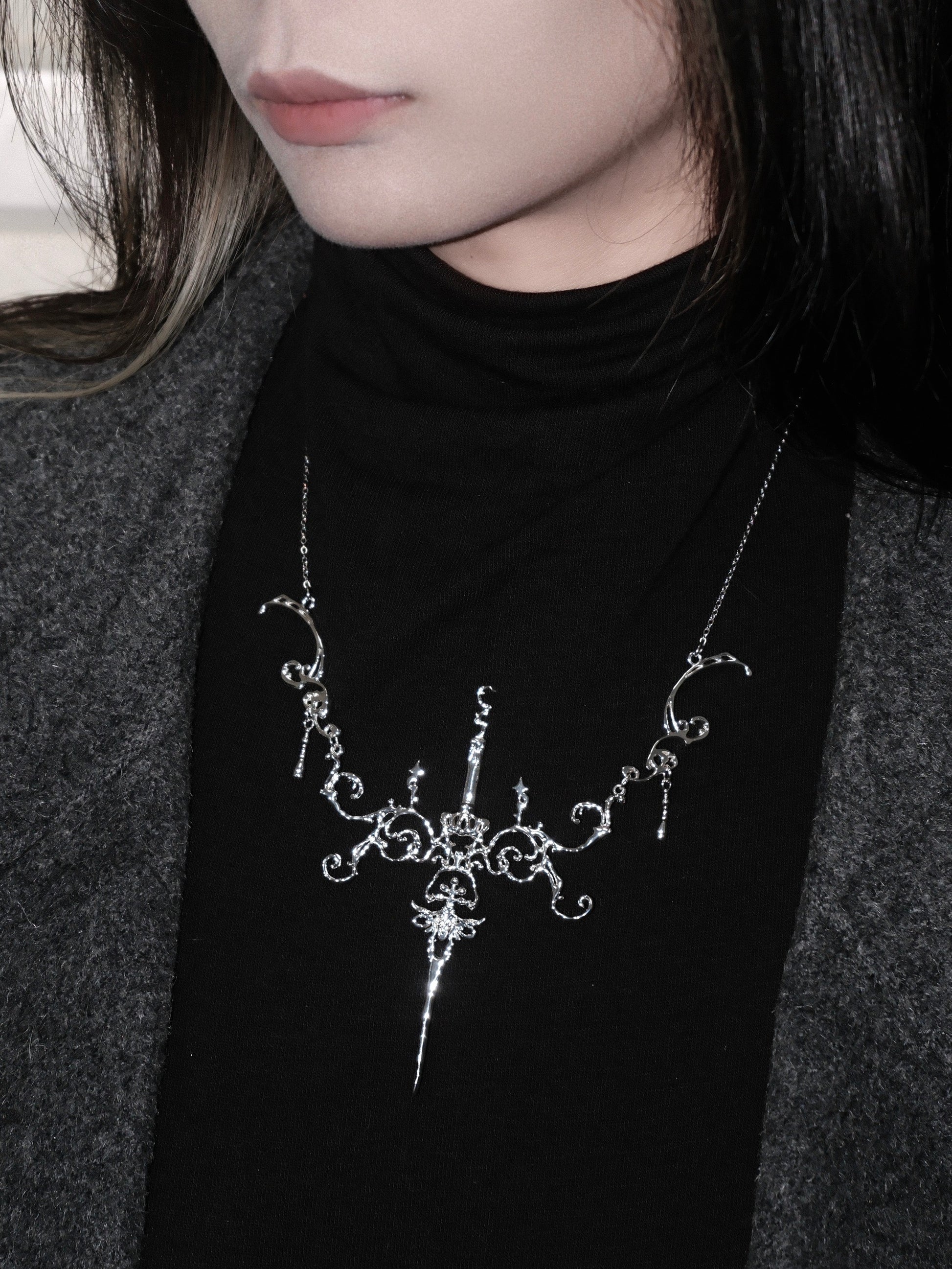Candlelight Covenant Necklace | Gothic Chapel Silver Relic Pendant