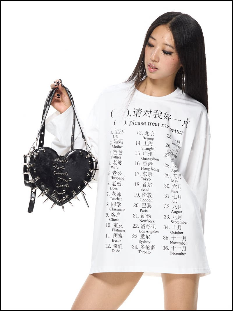 Broken Heart Spike Chain Bag