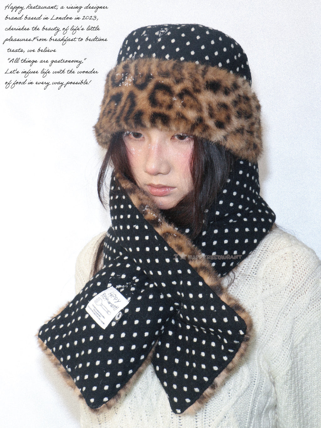 A Little Leopard | Reversible Leopard & Polka Dot Faux Fur Scarf