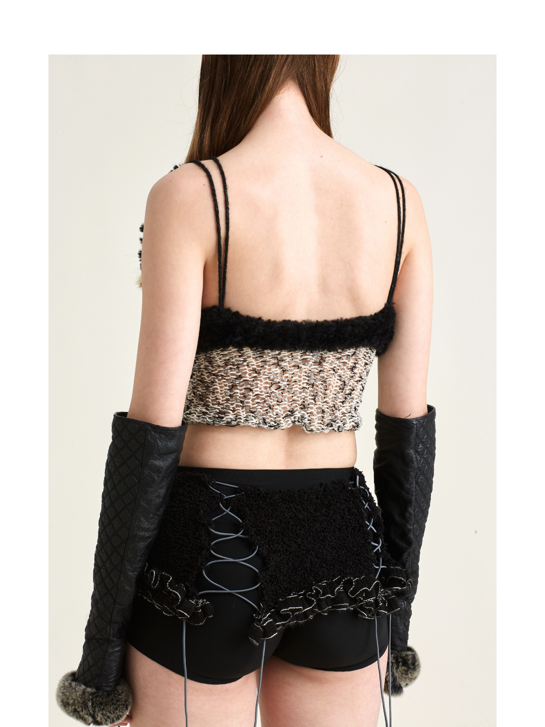 Black Camel Fuzzy Knit Tank