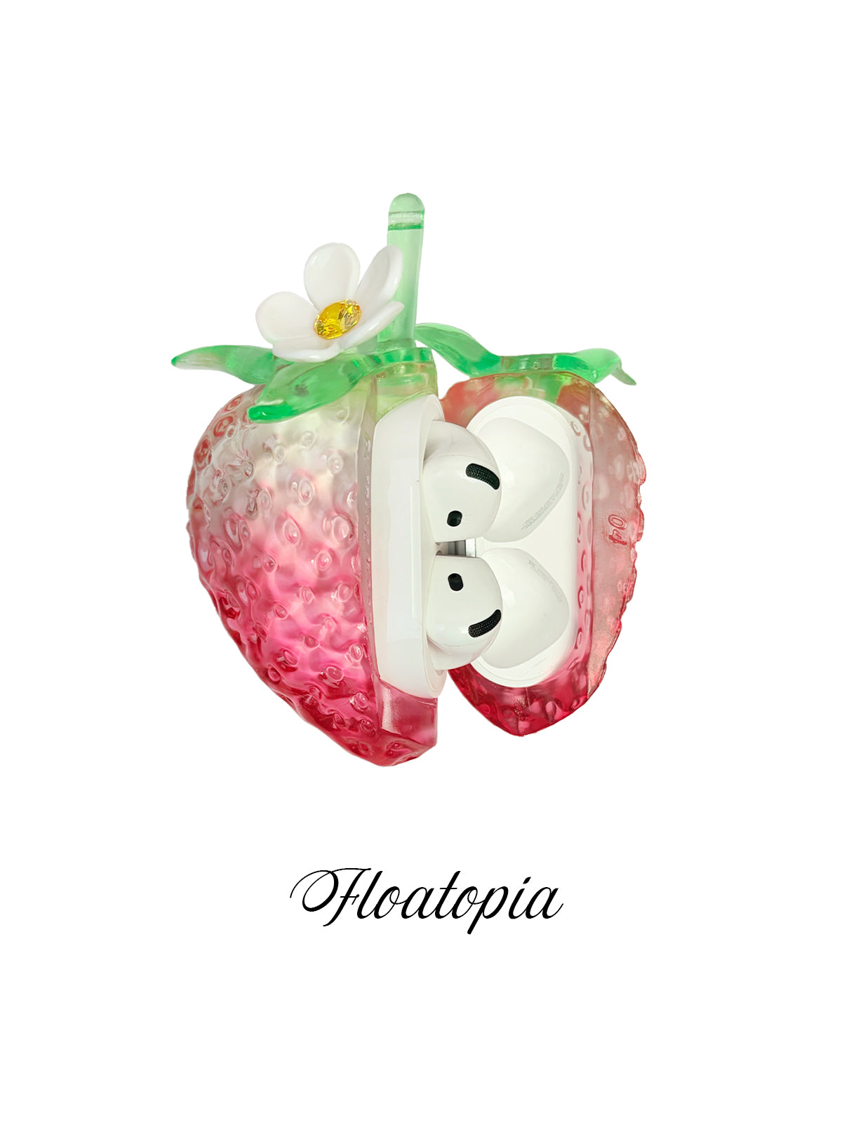 Hyper-Realistic 3D "Forbidden Strawberry" AirPods Pro Case – Hand-Painted Artisan Tech Accessory