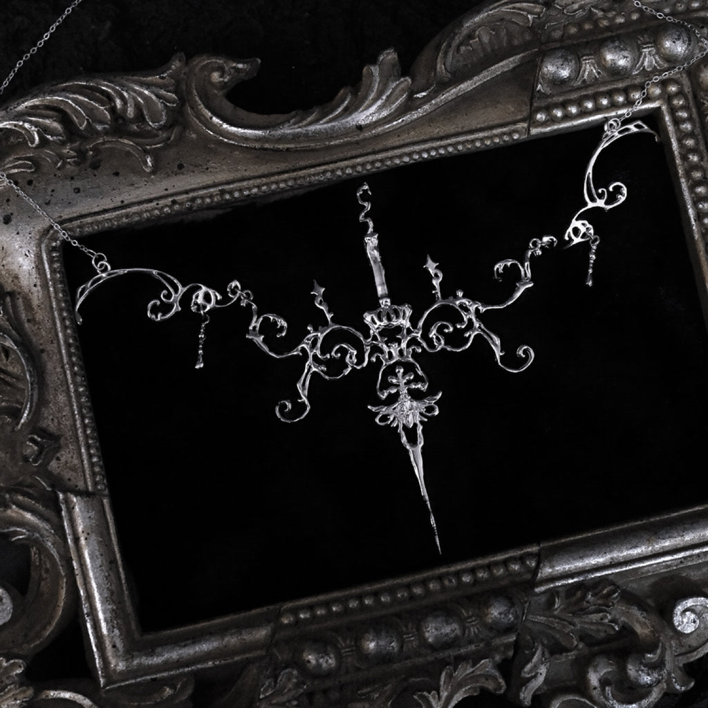 Candlelight Covenant Necklace | Gothic Chapel Silver Relic Pendant
