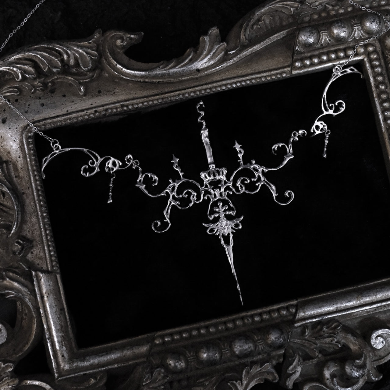 Candlelight Covenant Necklace | Gothic Chapel Silver Relic Pendant