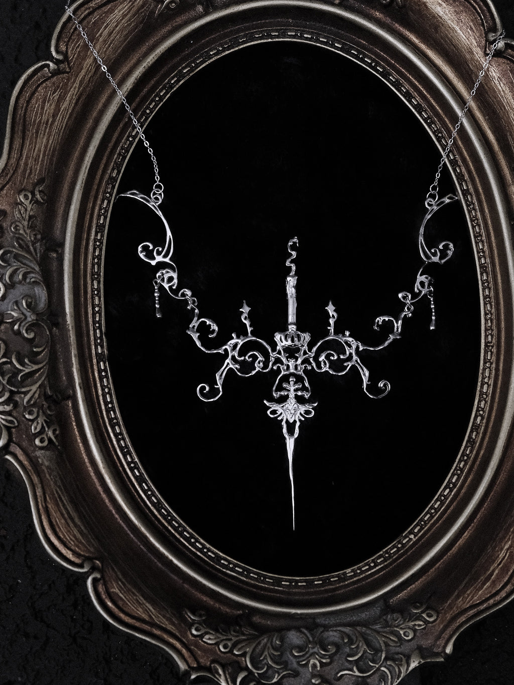 Candlelight Covenant Necklace | Gothic Chapel Silver Relic Pendant