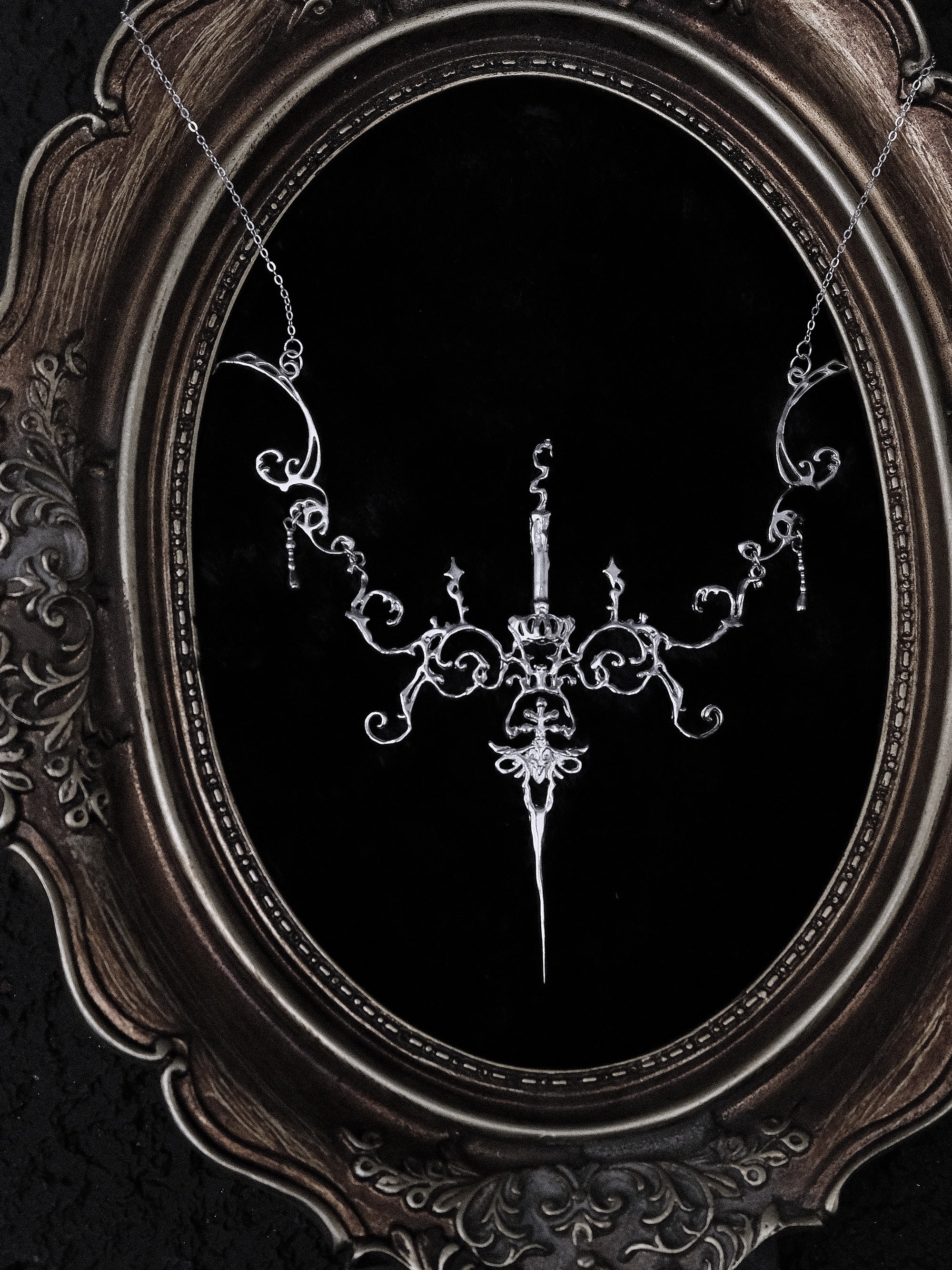 Candlelight Covenant Necklace | Gothic Chapel Silver Relic Pendant
