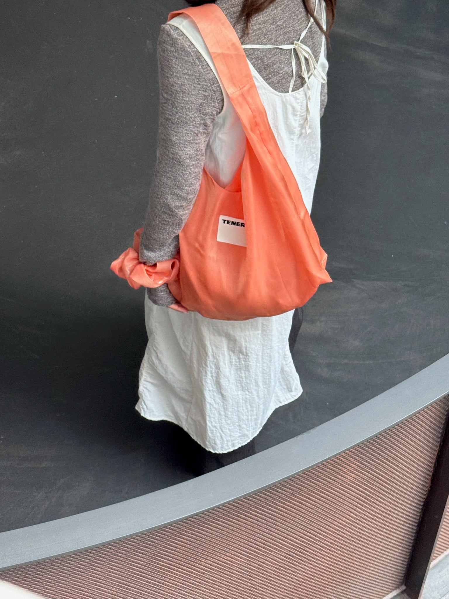 TENERA Plant-Based Satin Ballerina Shoulder Tote Bag