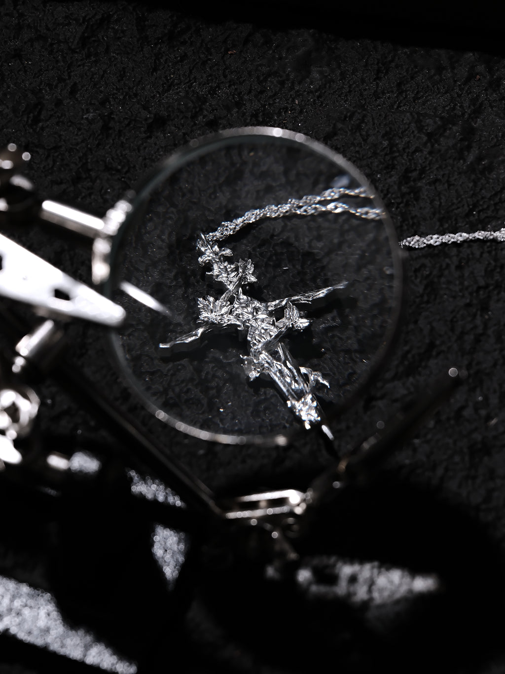 Roseblade Sacred Sword Necklace | Gothic Romance Talisman Pendant