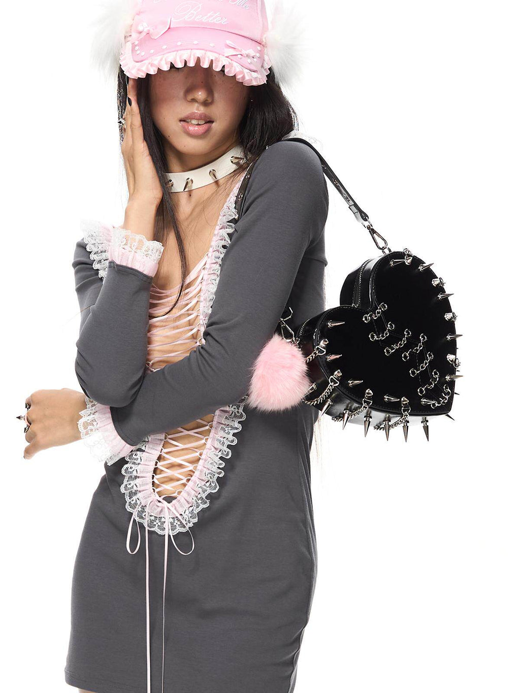 Broken Heart Spike Chain Bag