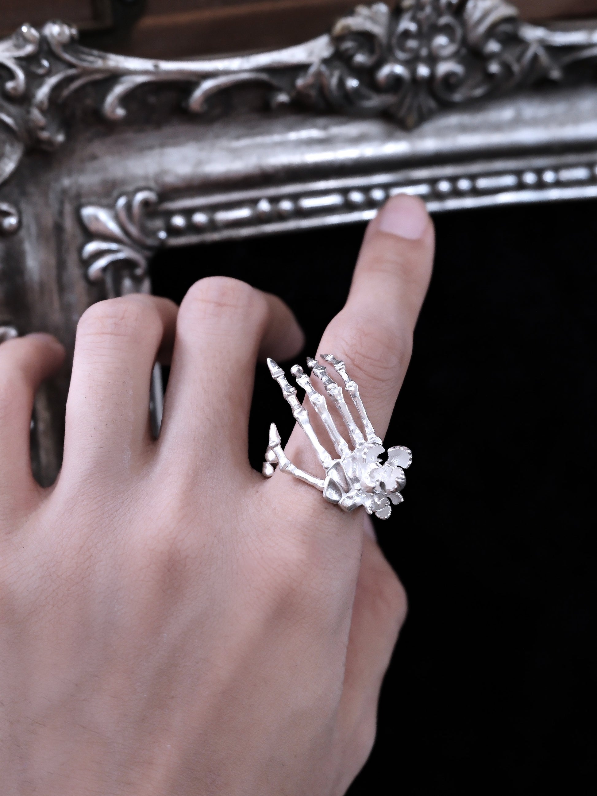 Anatomy of the Iris Ring | Hand Bone Gothic Statement Ring