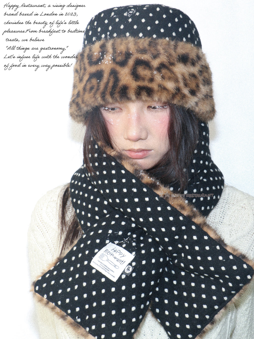 A Little Leopard | Reversible Leopard & Polka Dot Faux Fur Scarf