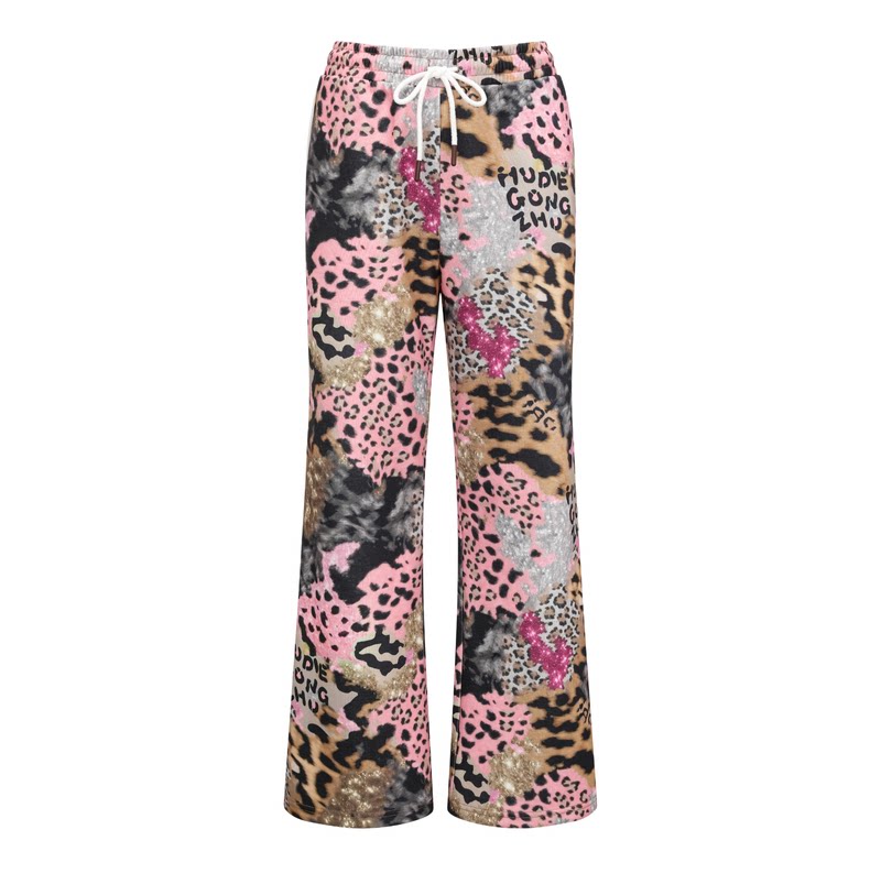 Leopard "Devil Horn" Plush Tracksuit
