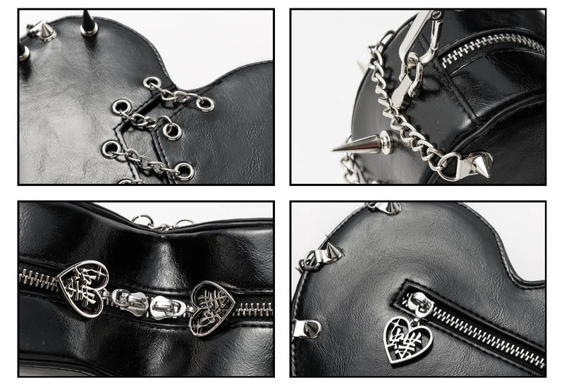 Broken Heart Spike Chain Bag
