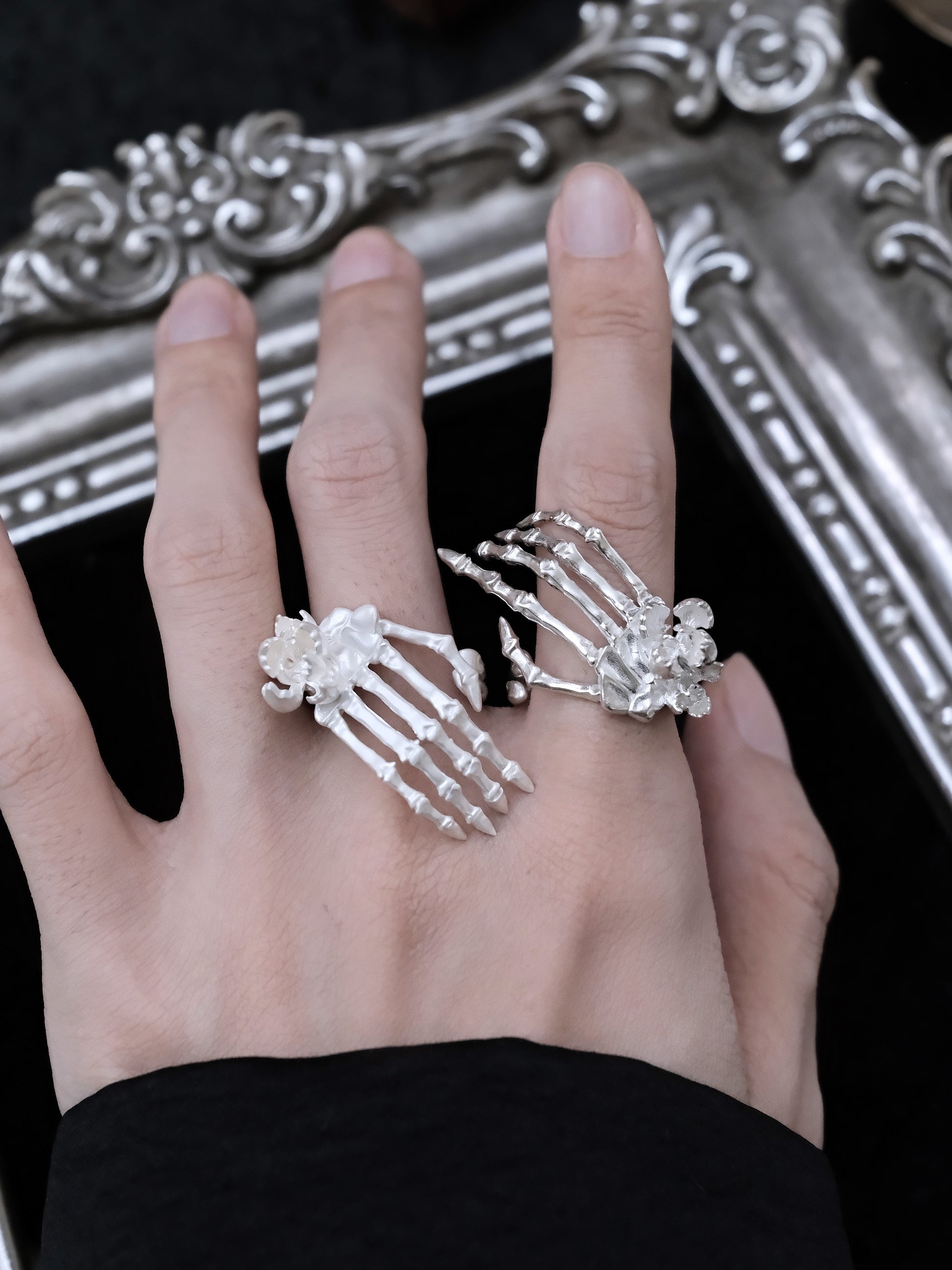 Anatomy of the Iris Ring | Hand Bone Gothic Statement Ring