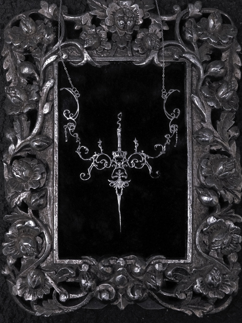 Candlelight Covenant Necklace | Gothic Chapel Silver Relic Pendant