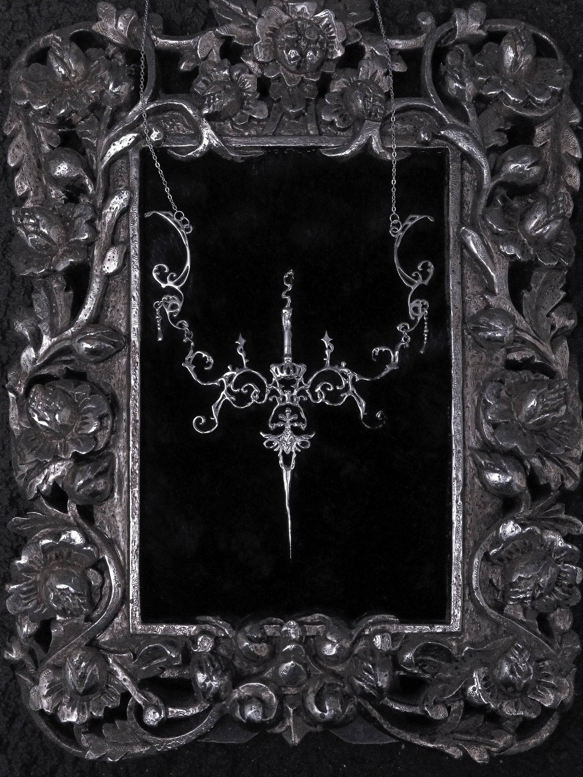 Candlelight Covenant Necklace | Gothic Chapel Silver Relic Pendant