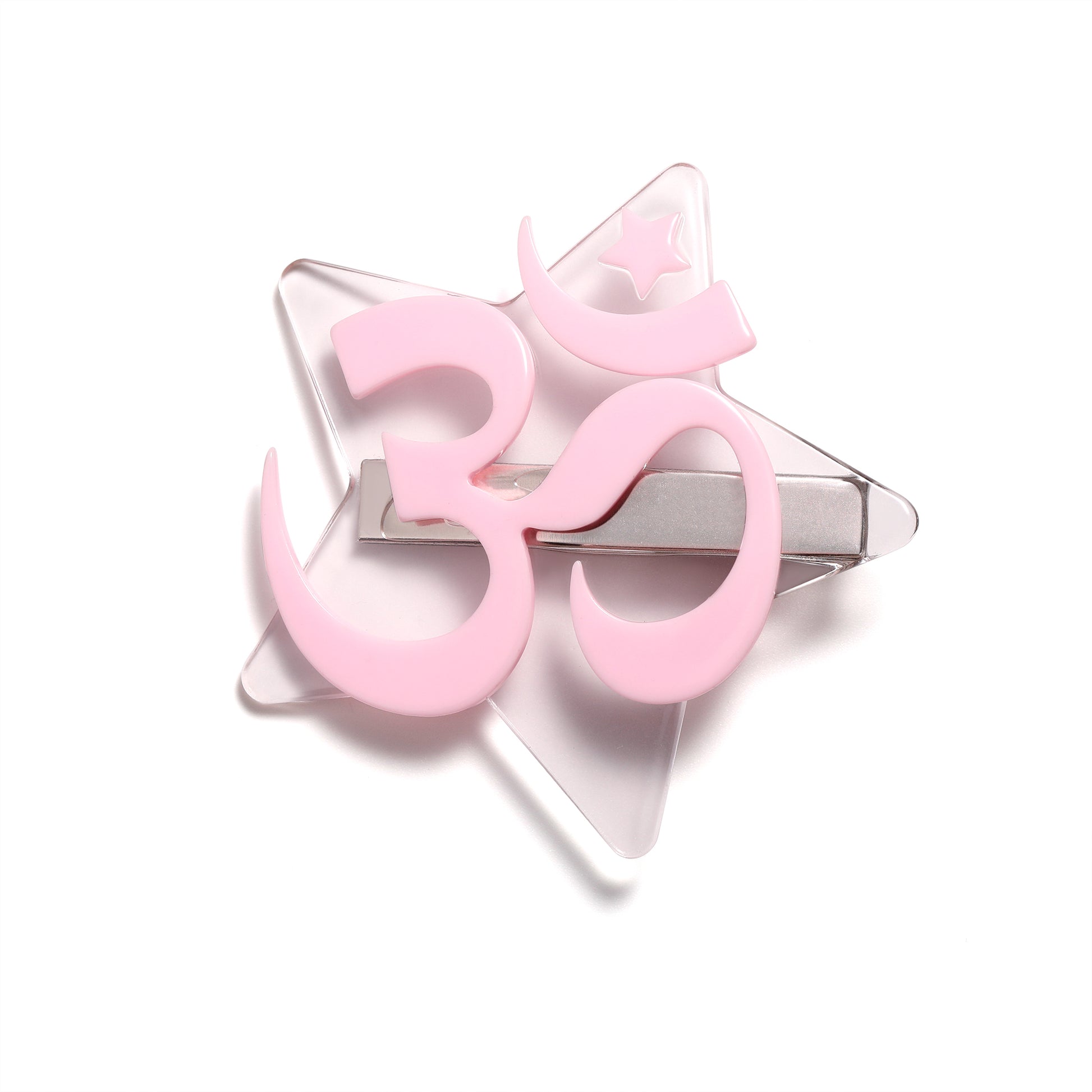 Star Hair Clip with OM Symbol, Cute Acrylic Hair Accessories for Women & Girls, Unique Accessories｜STRANGEFRUIT