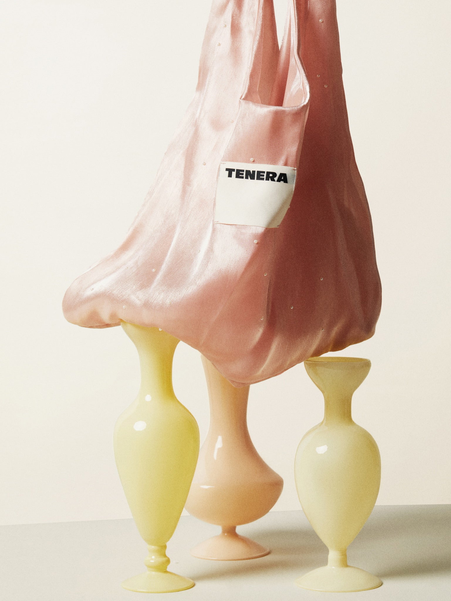 TENERA Plant-Based Satin Ballerina Shoulder Tote Bag