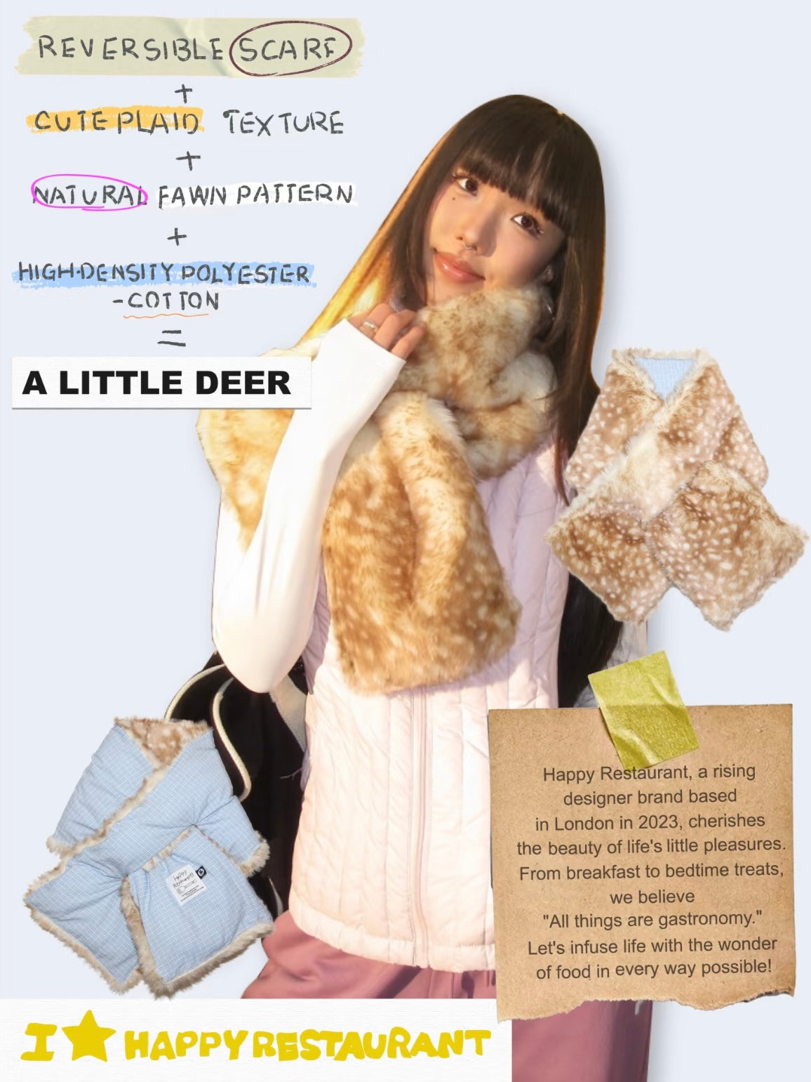 “A Little Deer” Faux Fur Hat & Scarf Set
