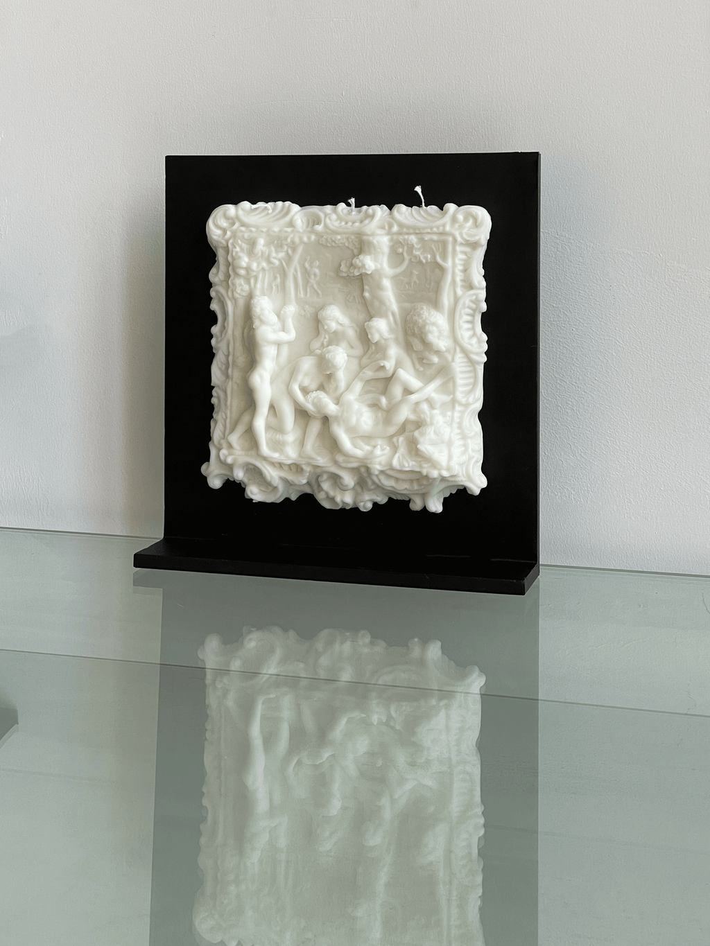 ingo | "The Death of Abel" Bas-Relief Scented Candle – Convertible Renaissance Wall Art & Sculpture Decor