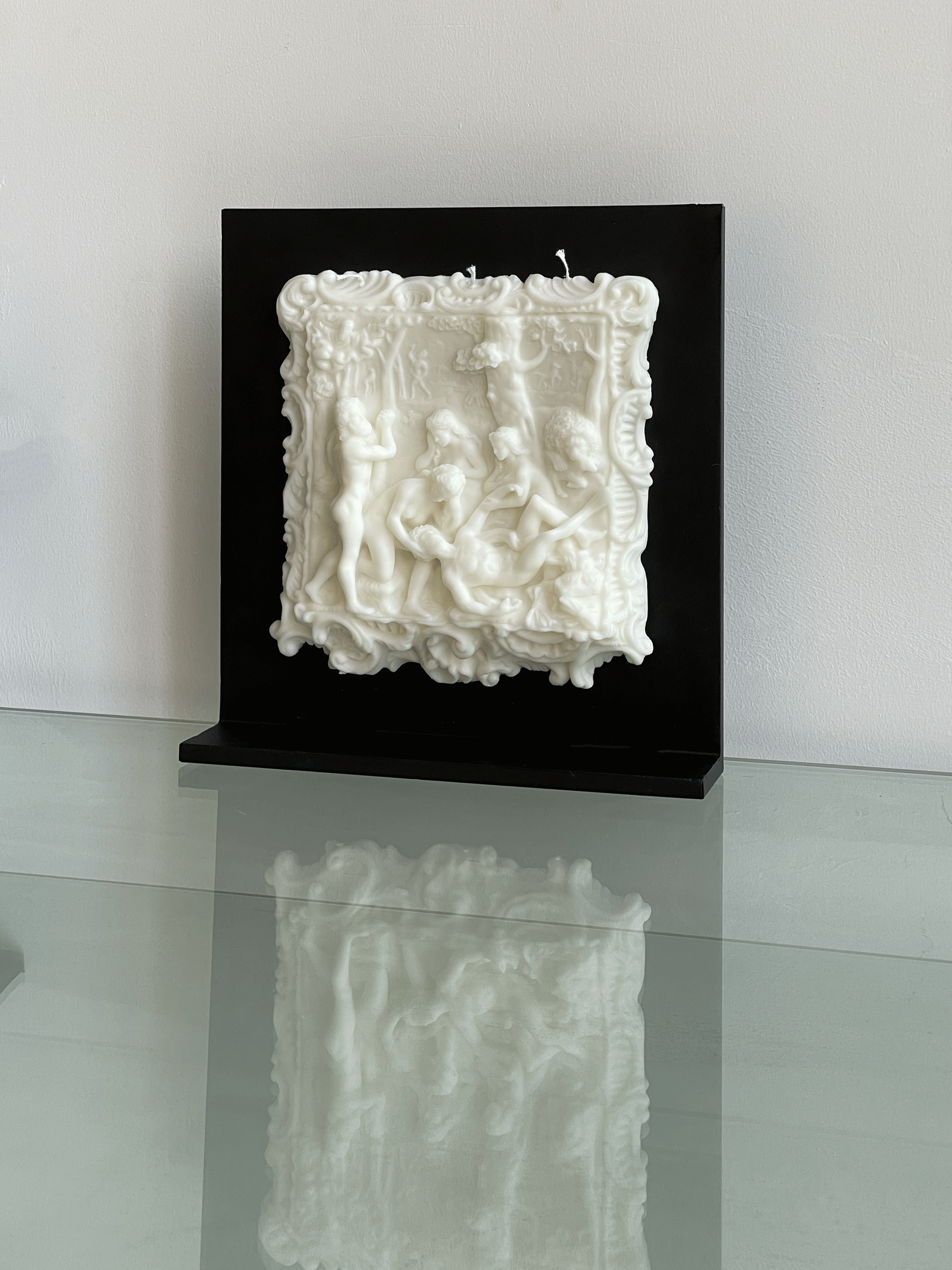 ingo | "The Death of Abel" Bas-Relief Scented Candle – Convertible Renaissance Wall Art & Sculpture Decor