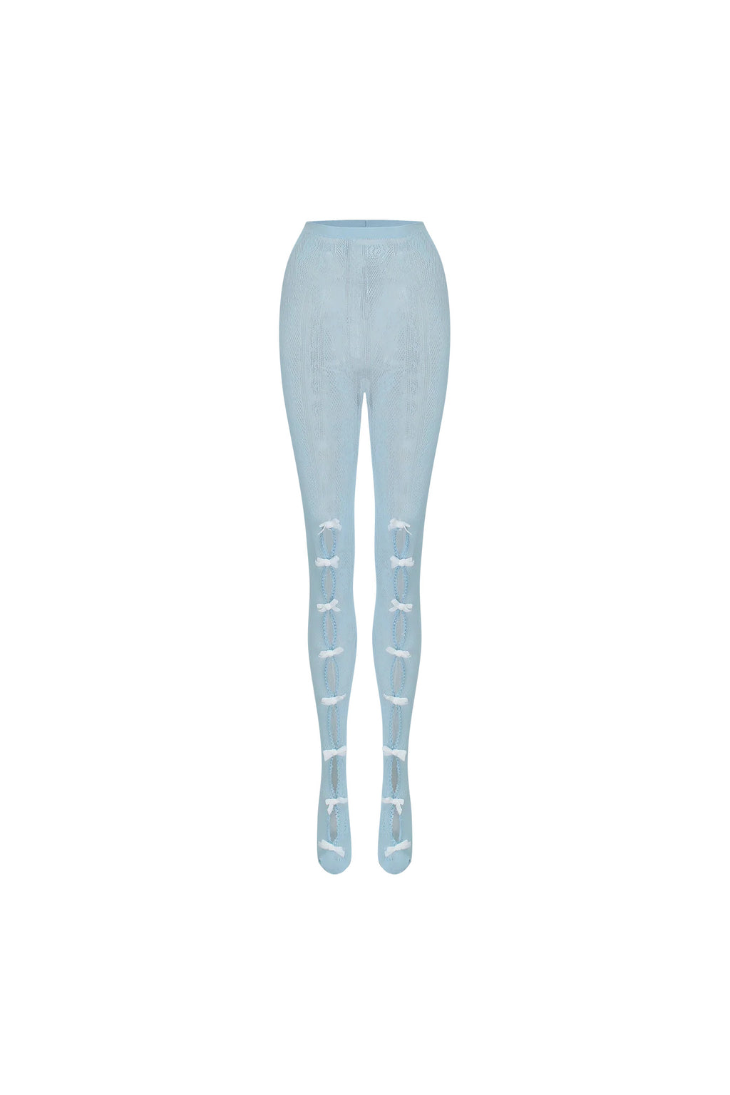 Nodress blue Bowknot lace tights