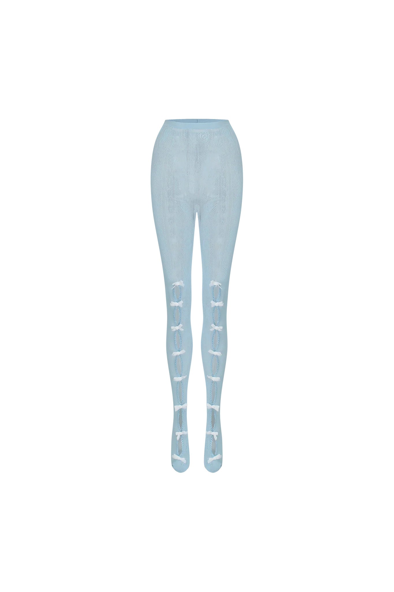 Nodress blue Bowknot lace tights
