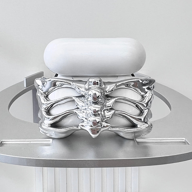 “SKELETON” Electroplated Silver Edition AirPods Case