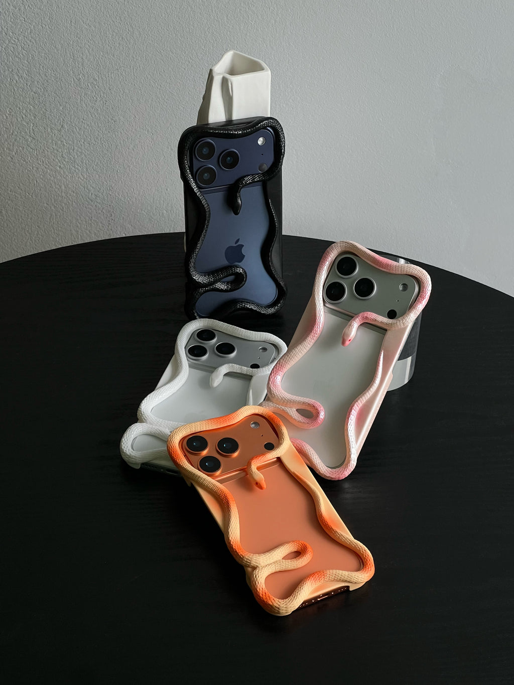 PINK DEVIL | Medusa Serpent 3D Printed iPhone Case – Sculptural Hard Shell