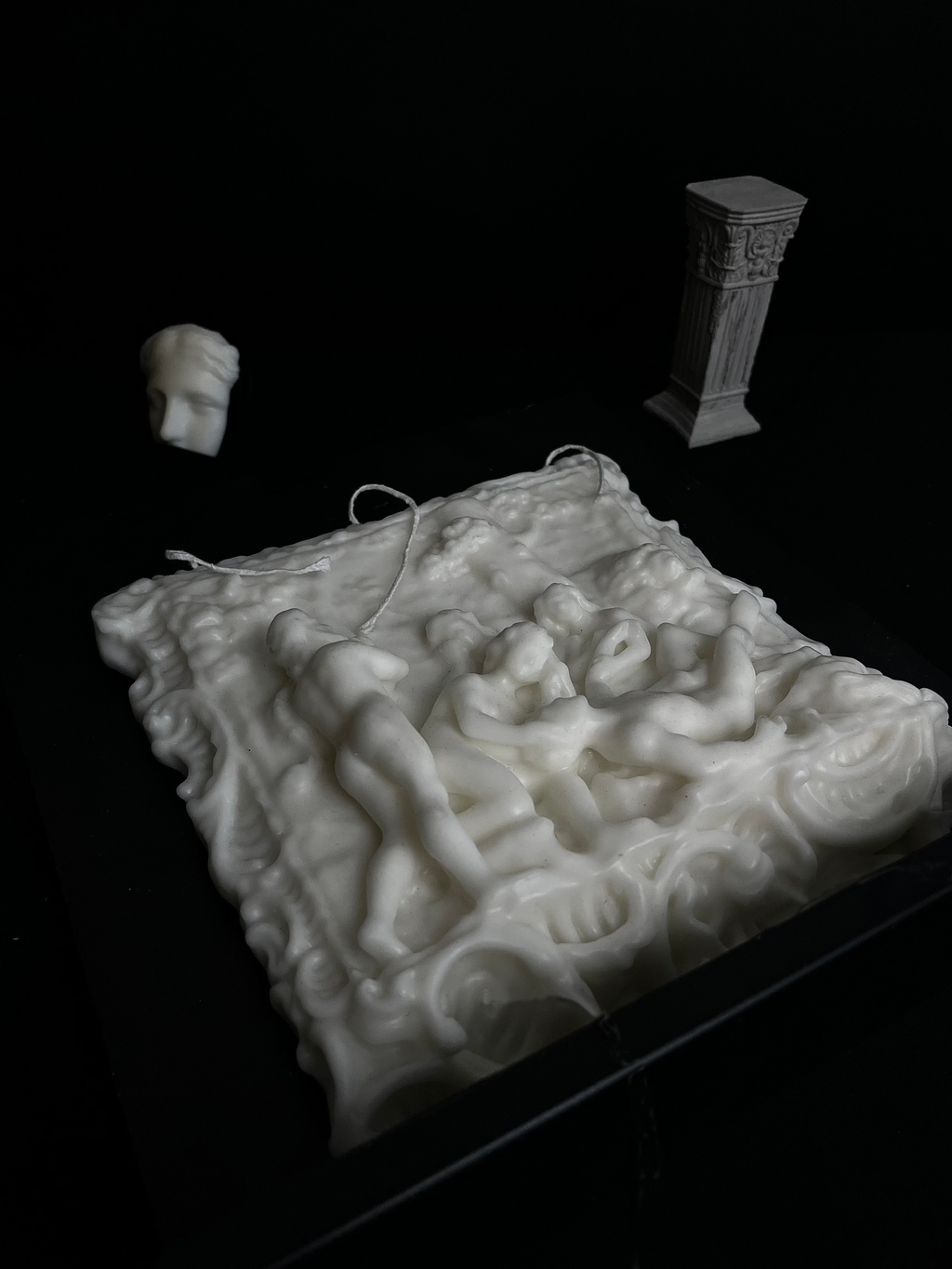 ingo | "The Death of Abel" Bas-Relief Scented Candle – Convertible Renaissance Wall Art & Sculpture Decor