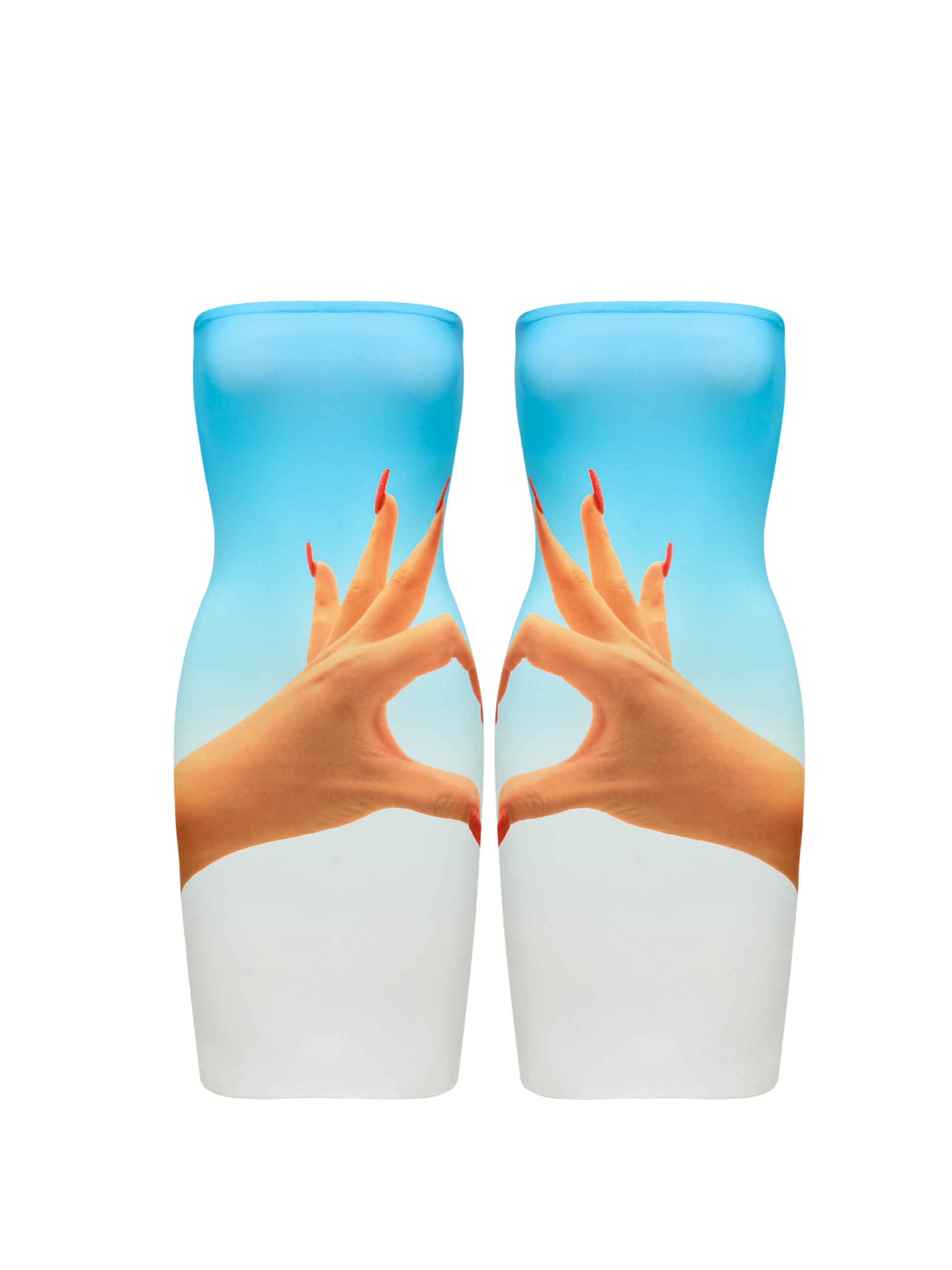 Bestie Heart Hands Tube Dress