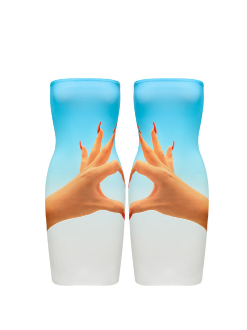 Bestie Heart Hands Tube Dress