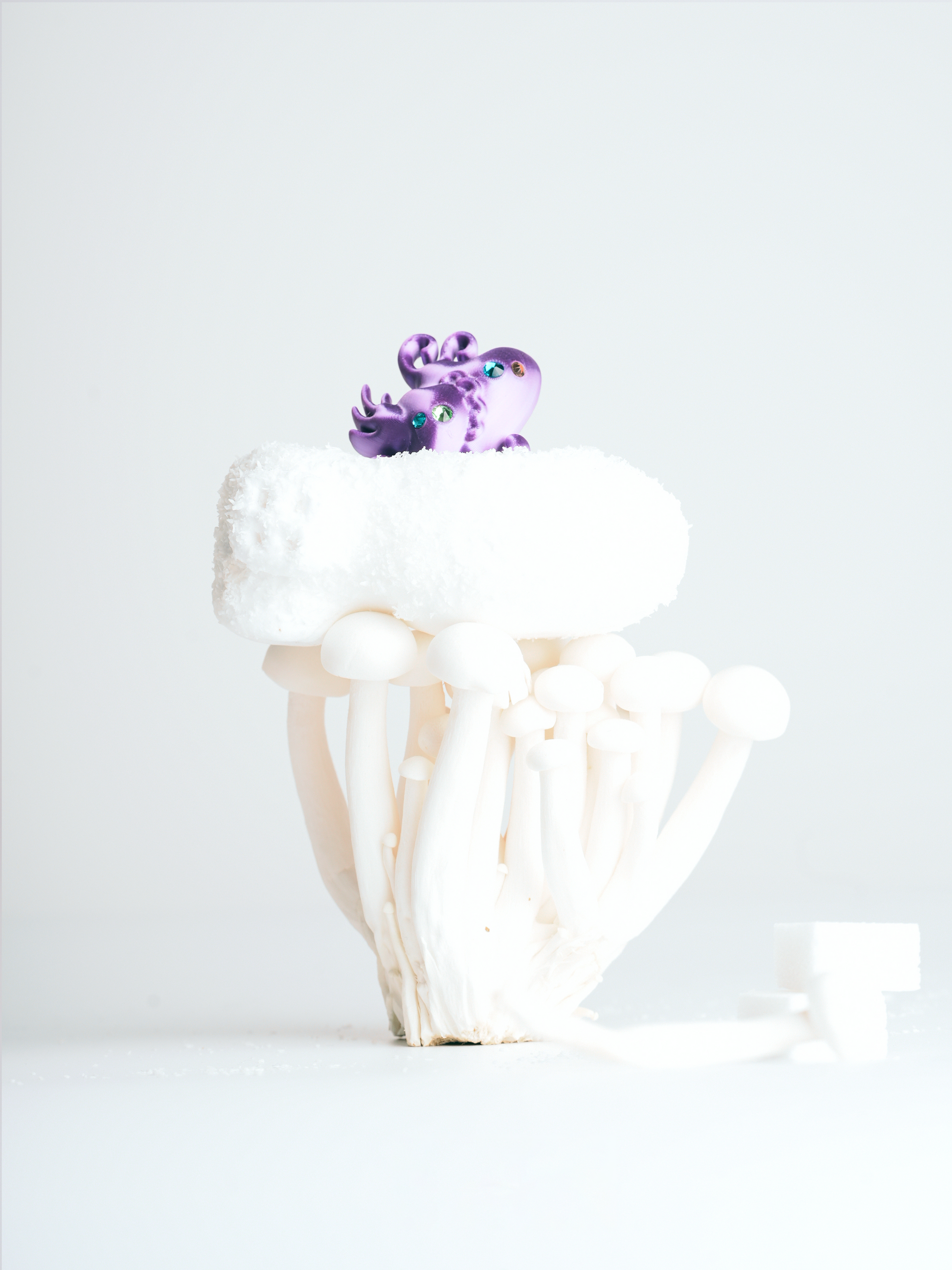 Purple 3D Printed Multi-Stone Biotic Ring