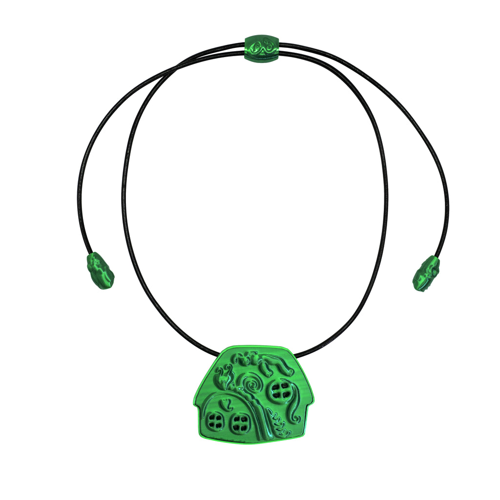 Green Corded Cottage Necklace