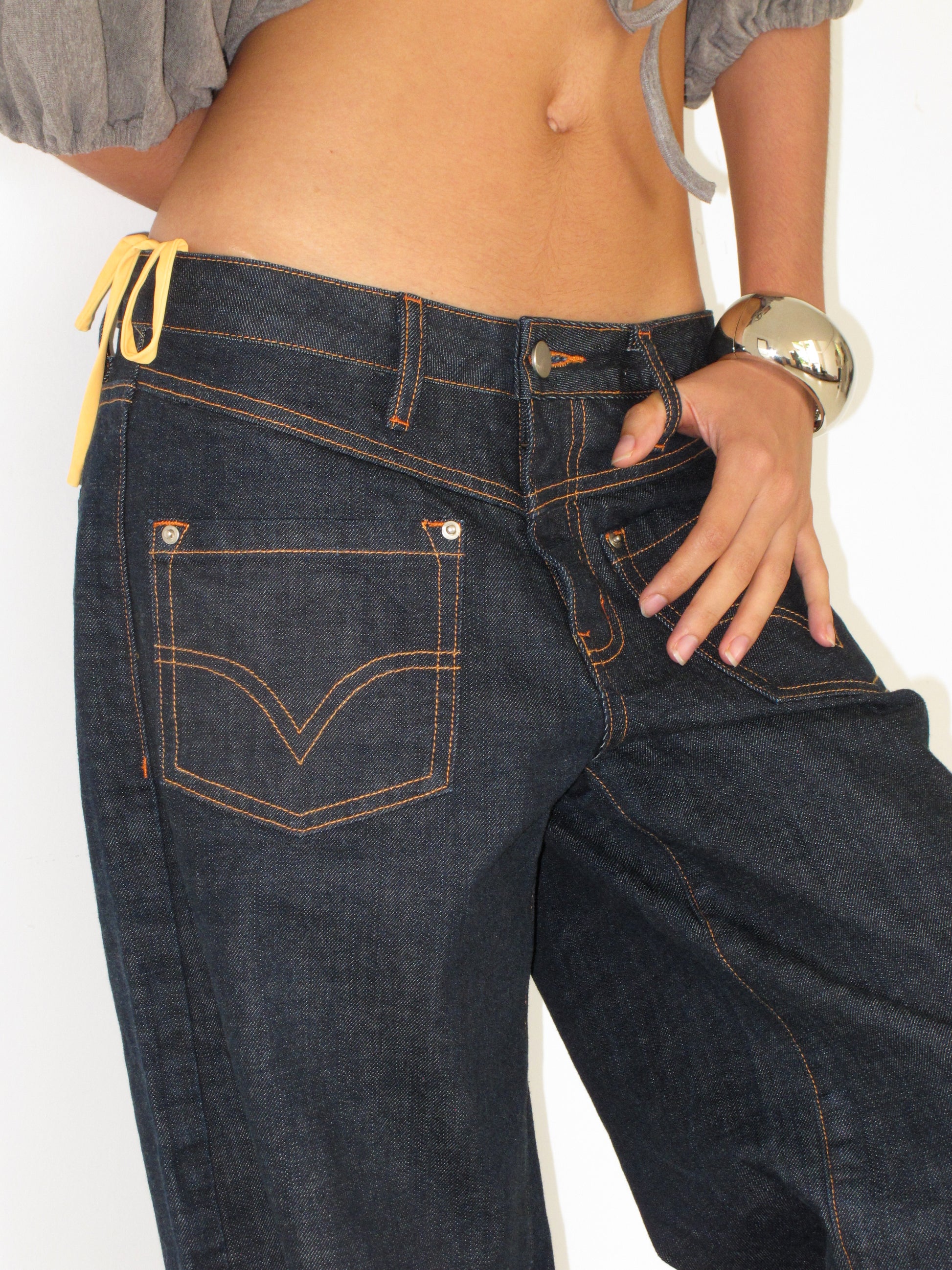 SOOGU Deep Indigo Relaxed Denim Pants - product view 3