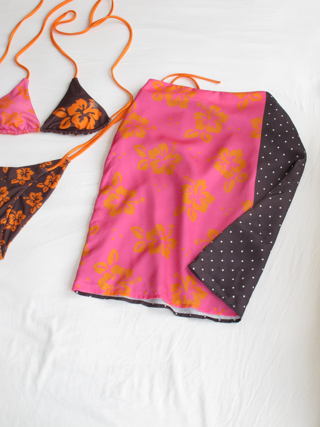 SOOGU Color Clash Printed Slip Skirt - product view 7
