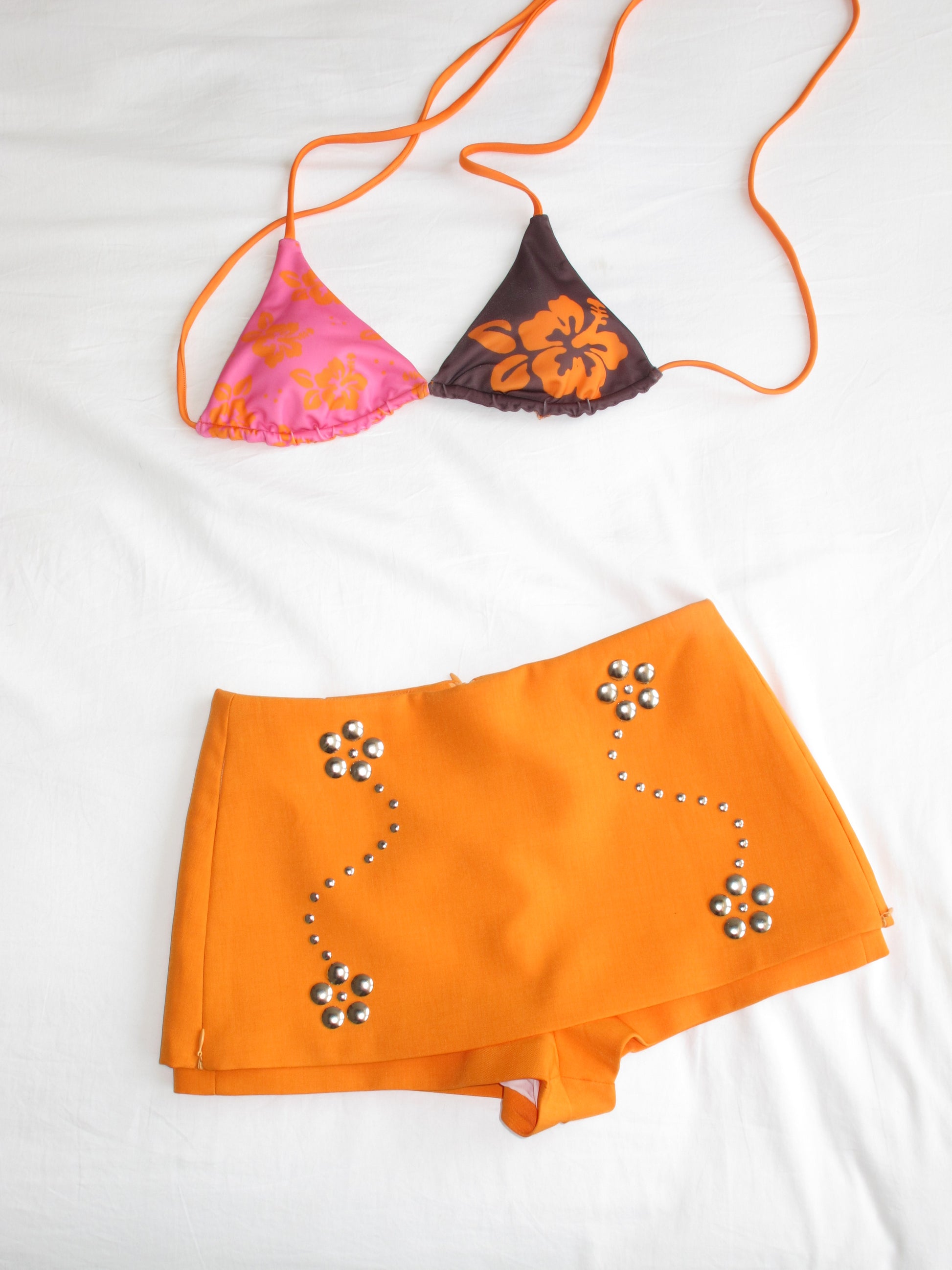 SOOGU Puppy Love Orange Mini Skirt - product view 12