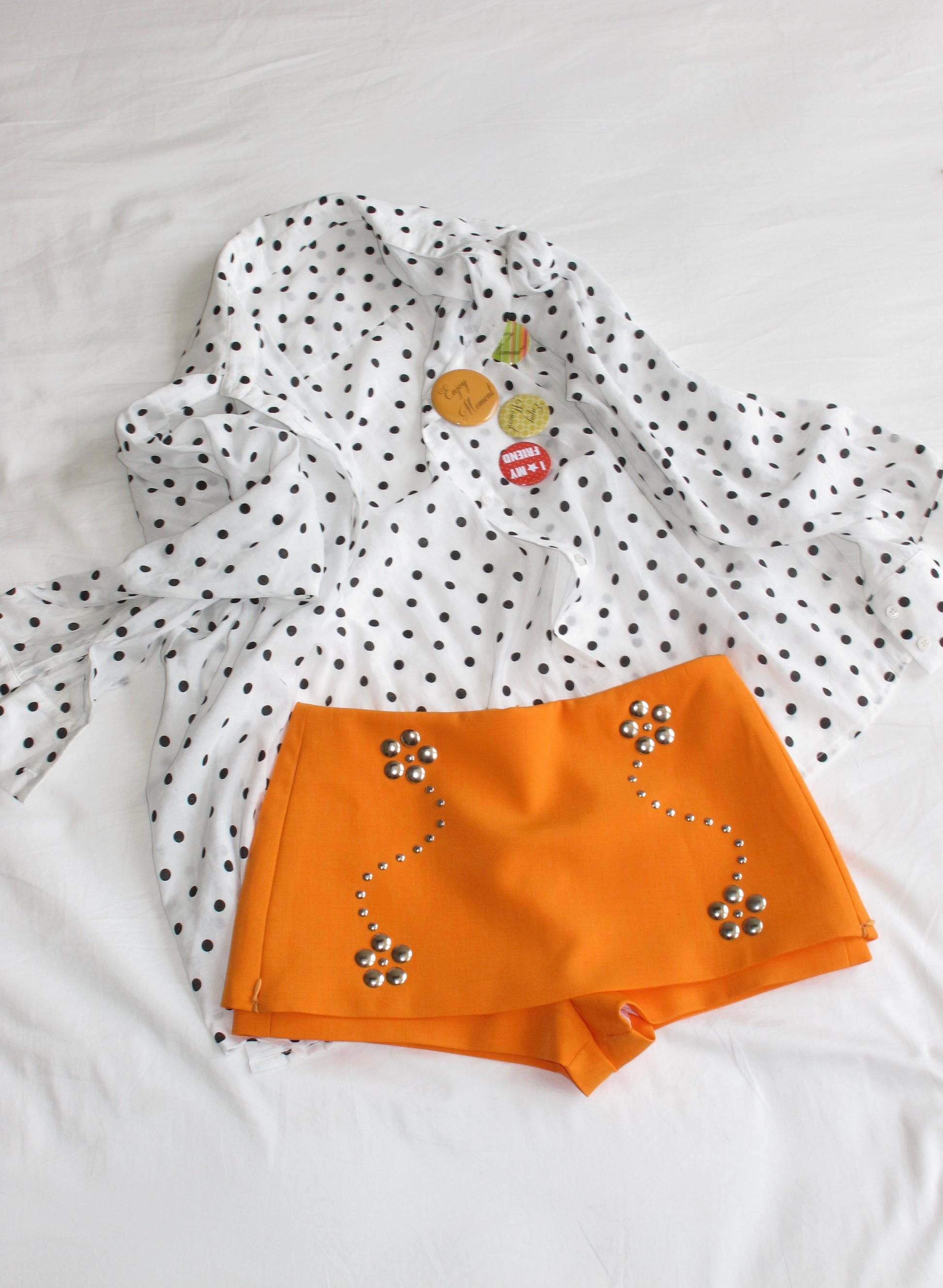 SOOGU Puppy Love Orange Mini Skirt - product view 14