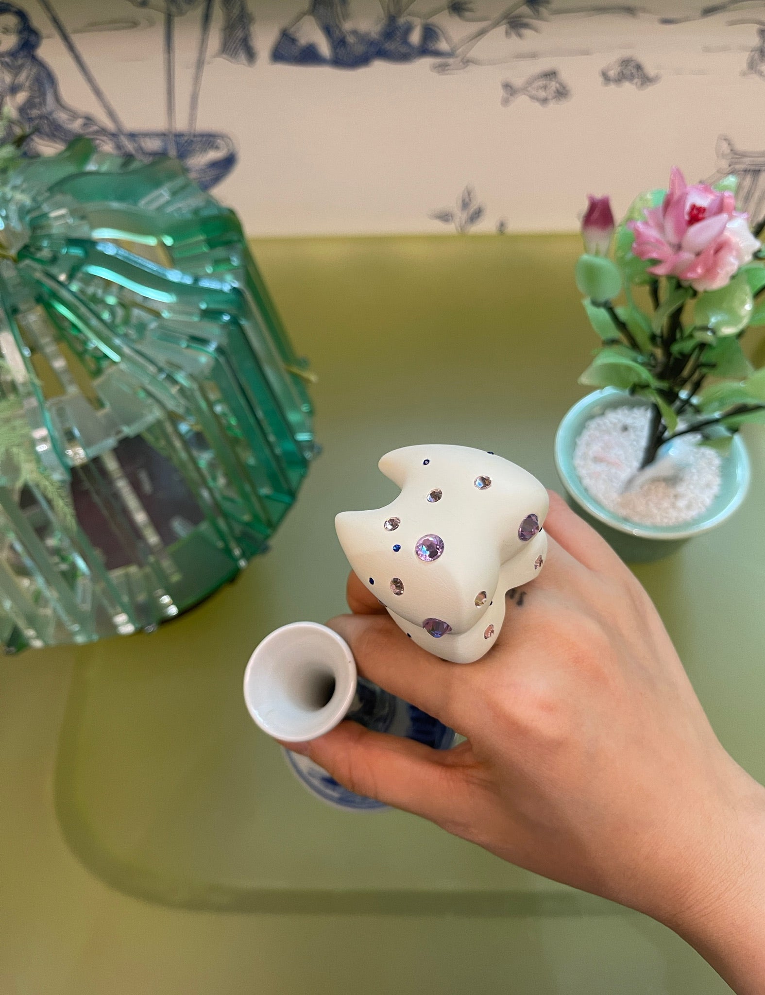 Emo Salad Realistic 3D Crystal Tooth-Shaped Ring