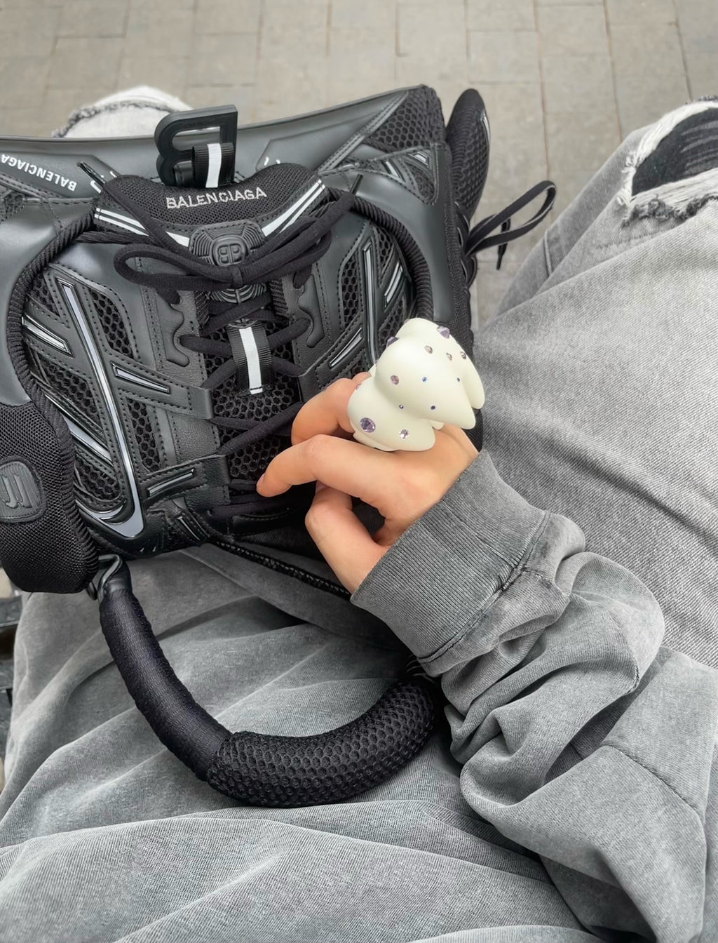 Emo Salad Realistic 3D Crystal Tooth-Shaped Ring