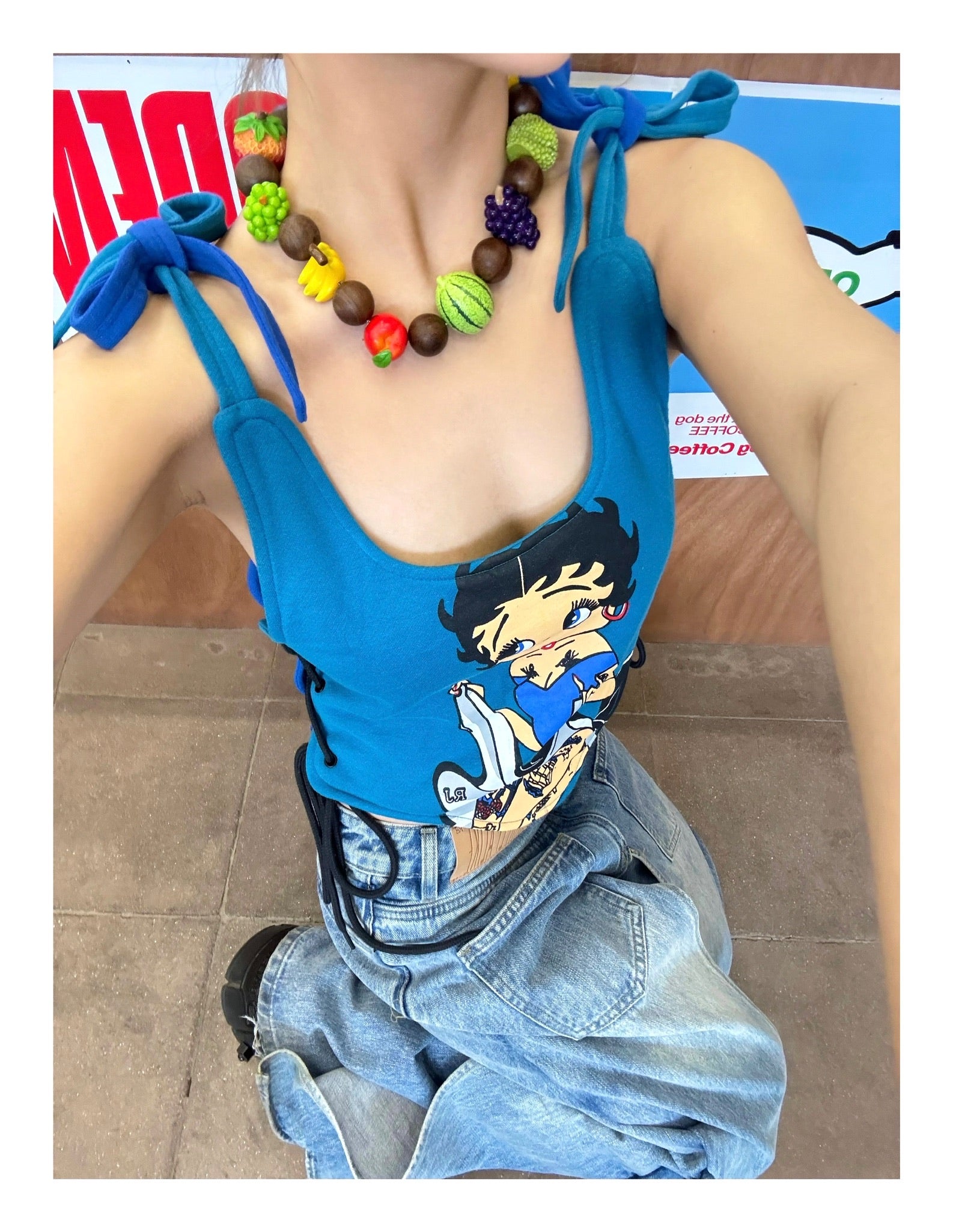 Emo Salad - Fruits-shaped Wood-Bead Necklace