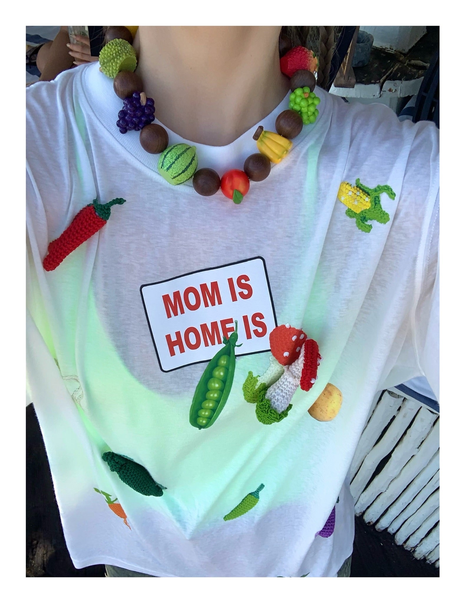 Emo Salad - Fruits-shaped Wood-Bead Necklace