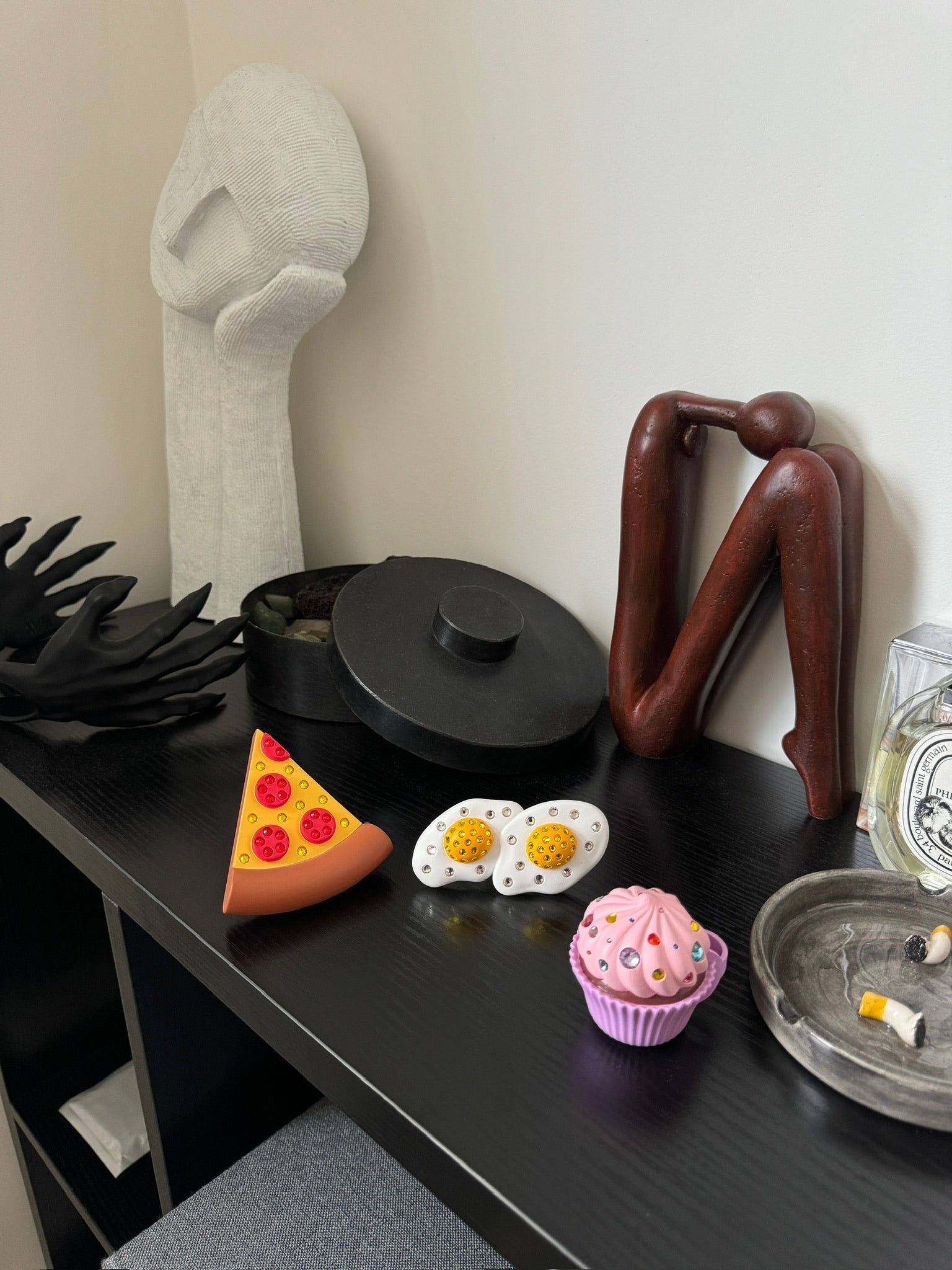Emo Salad Realistic Pizza-Shaped 3D Sculpture Ring