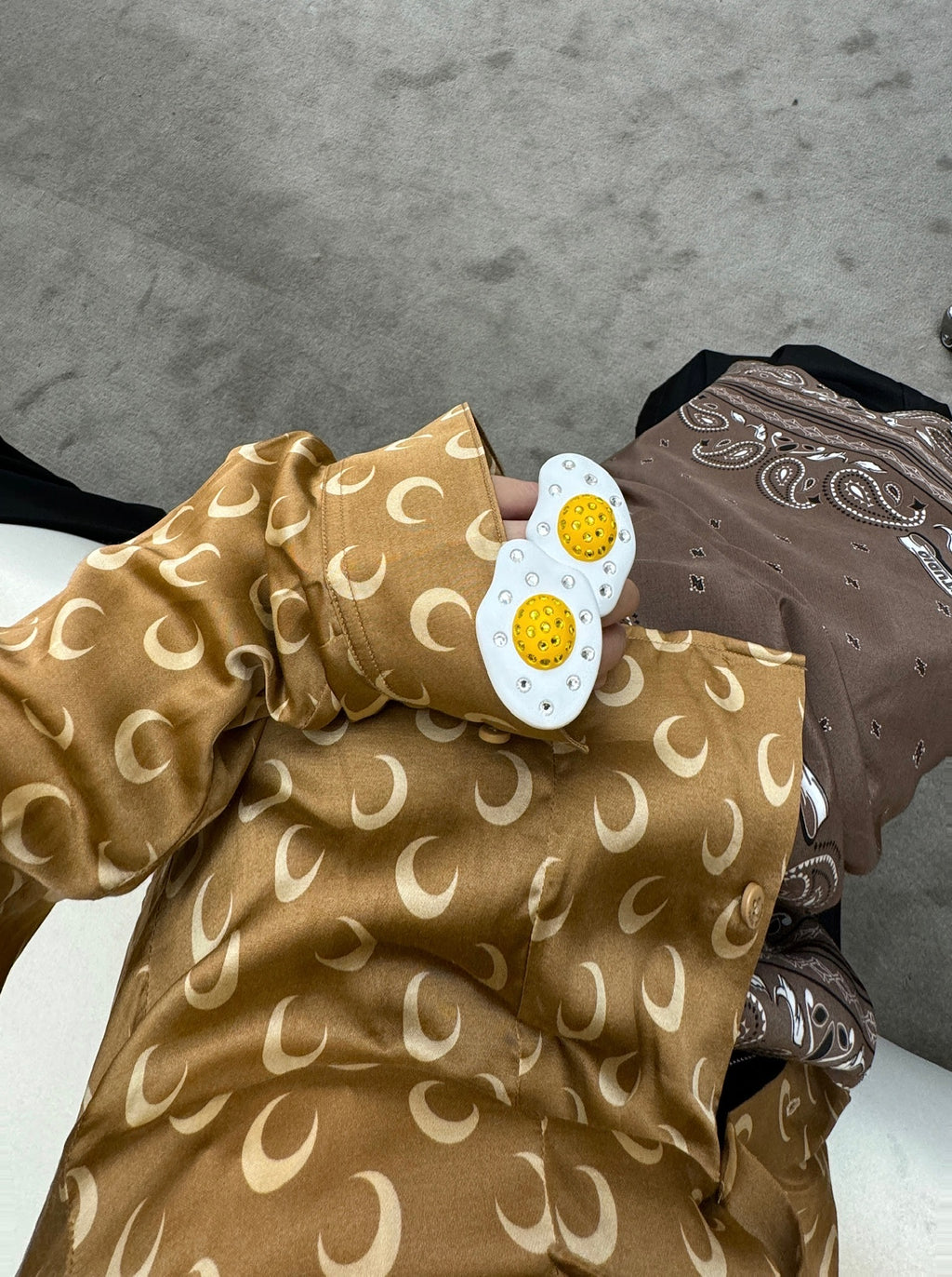 Emo Salad - Fried Egg-Shaped Crystal Ring