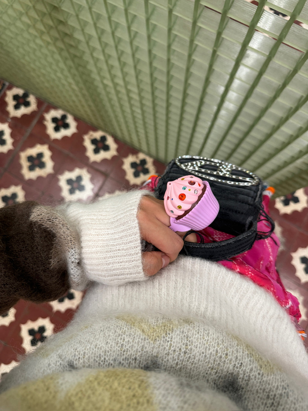 Emo Salad 3D Printed Cupcake-shaped Sparkle Ring