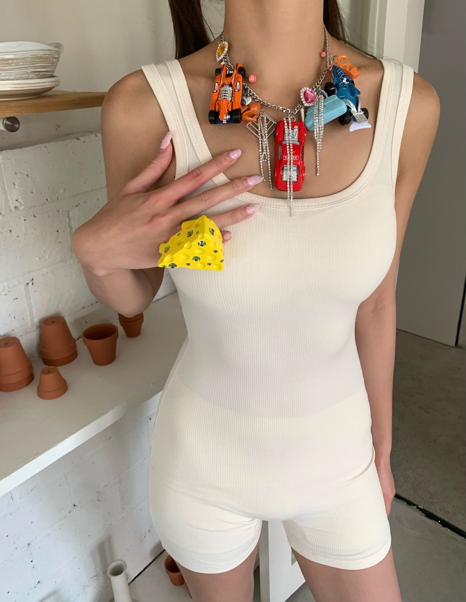 Emo Salad - Cheese-Shaped Sculpt Ring