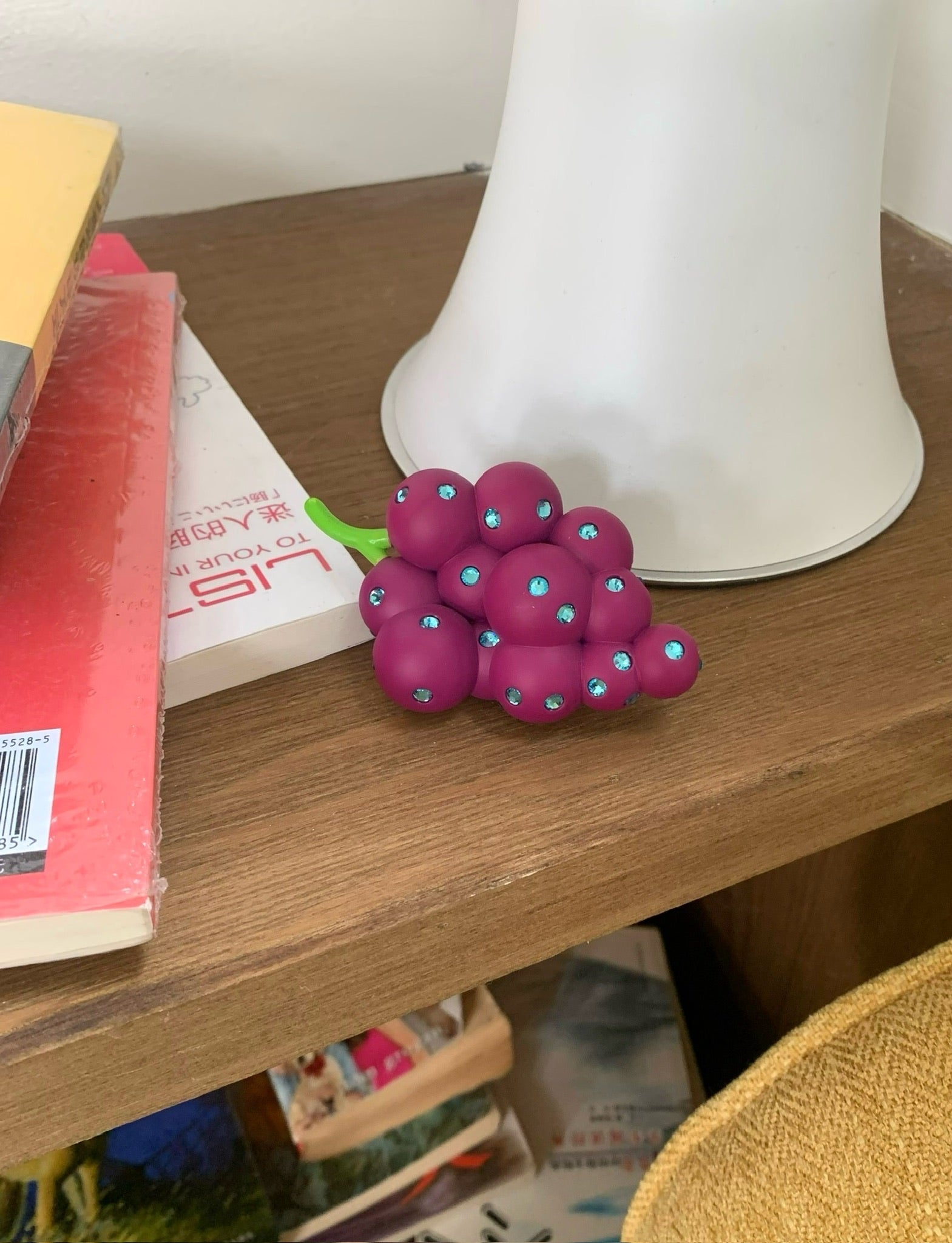 Emo Salad Realistic 3D Crystal Grape-Shaped Ring