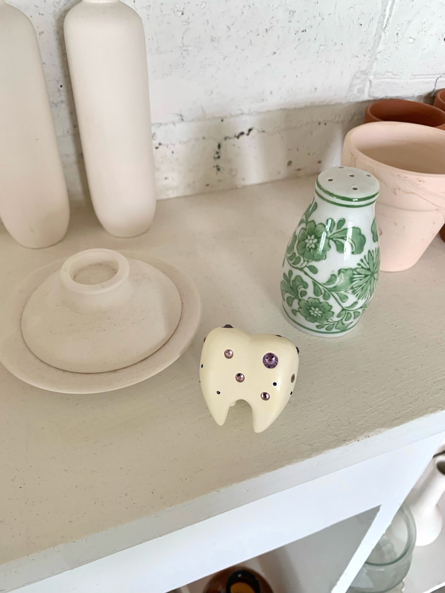 Emo Salad Realistic 3D Crystal Tooth-Shaped Ring