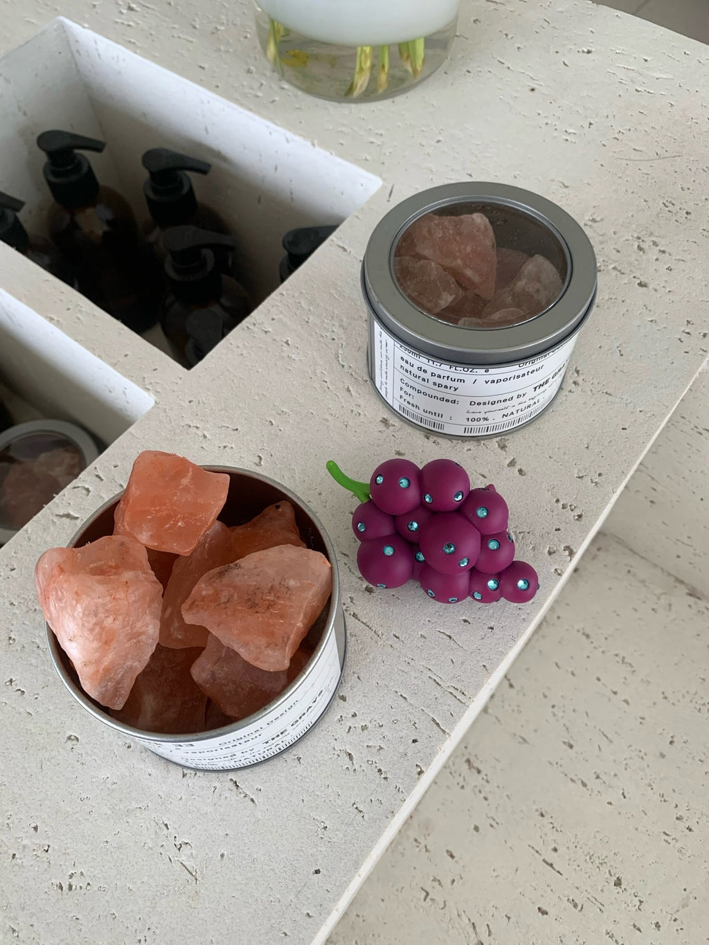 Emo Salad Realistic 3D Crystal Grape-Shaped Ring